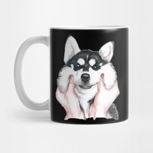 Cute Puppy, Funny Husky, Puppy, Pet, Dogs, Husky Lovers, T-shirts, Bags, Stickers, Cups, Hats, Cases Mug